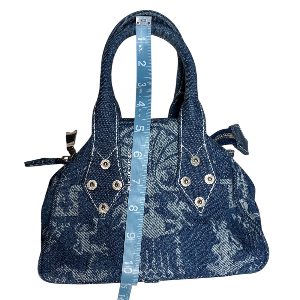 RARE Vivienne Westwood S/S 1992 reprinted Boulle Print Jean Bowler Bag - Picture 9 of 13